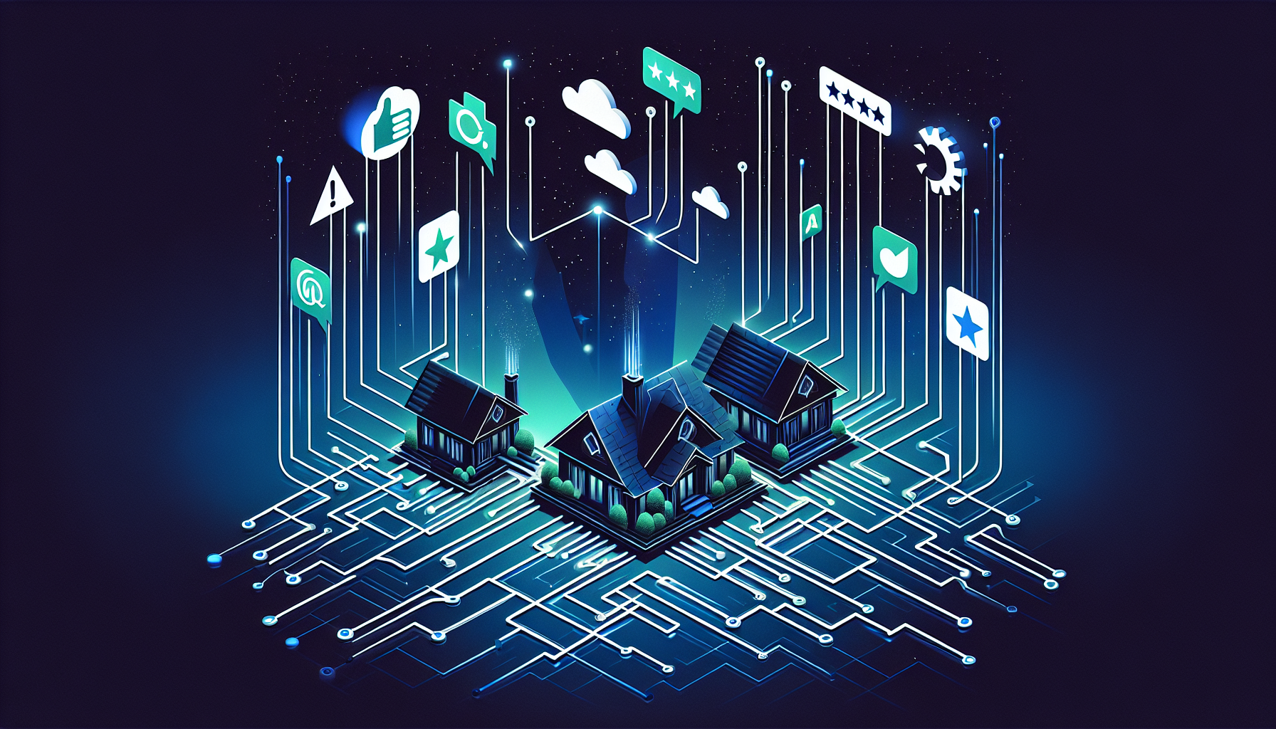 AI-powered review management dashboard for a roofing company showing Google and Yelp review responses