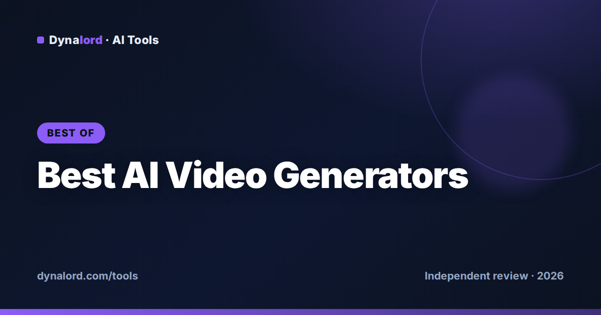 Cover for Best AI Video Generators in 2026 (Tested & Ranked)