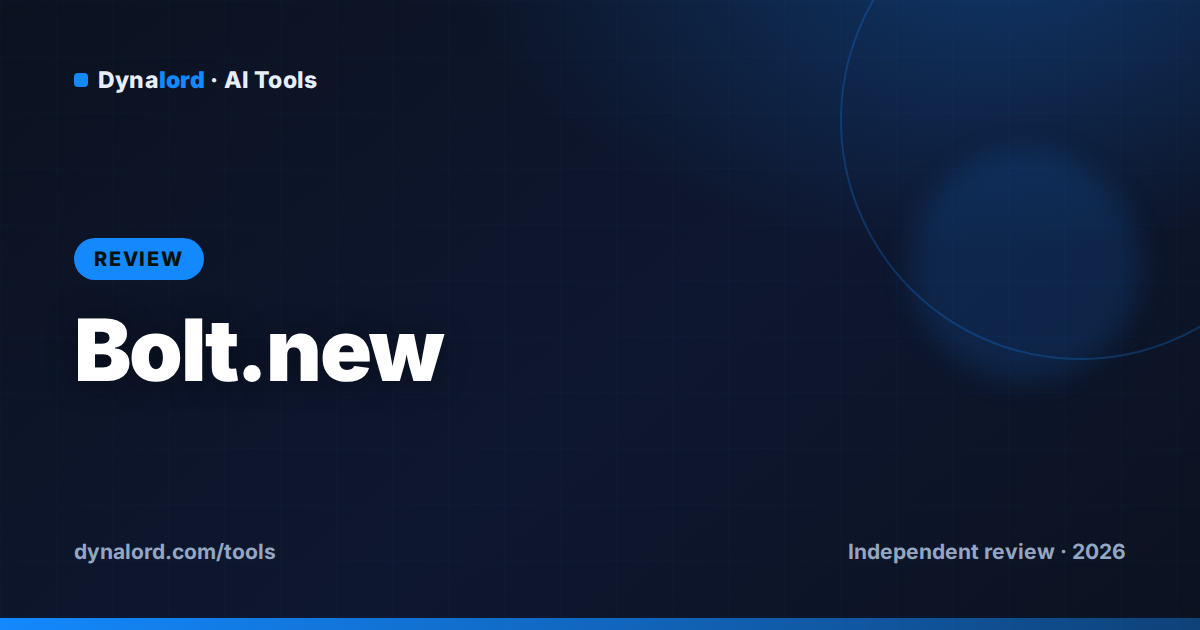 Cover for Bolt.new Review 2026: The Developer's AI App Builder?
