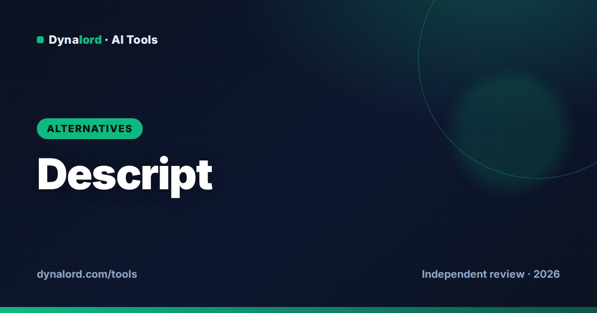 Cover for 7 Best Descript Alternatives in 2026 (Free & Paid)
