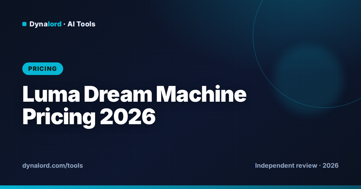Luma Dream Machine Pricing 2026