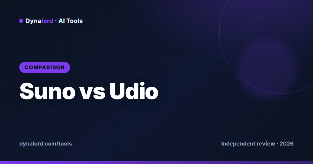 Cover for Suno vs Udio (2026): Which AI Music Generator Should You Pick?